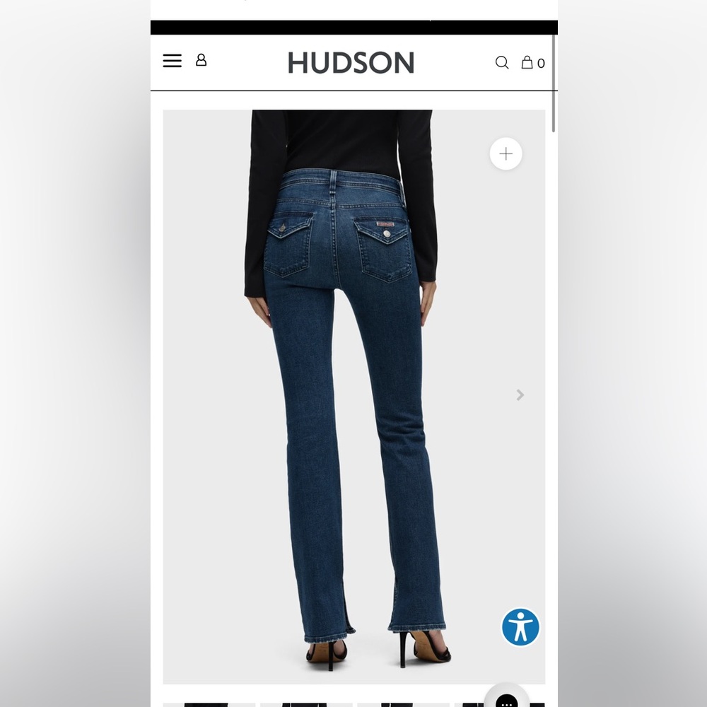 Hudson Jeans Women's Bootcut Jeans in Dark Blue Denim